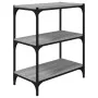 Estantería contrachapada y acero gris Sonoma 60x33x70,5 cm de vidaXL, Librerías y estanterías - Ref: Foro24-819325, Precio: 4...