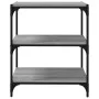 Plywood and gray Sonoma steel shelf 60x33x70.5 cm by vidaXL, Bookcases and shelves - Ref: Foro24-819325, Price: 41,12 €, Disc...
