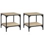 Mesas auxiliares 2 uds contrachapada roble Sonoma 40x40x40 cm de vidaXL, Mesas de centro - Ref: Foro24-819380, Precio: 53,89 ...