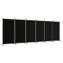 Divider screen with 6 black fabric panels 520x180 cm by vidaXL, Room dividers - Ref: Foro24-350273, Price: 70,51 €, Discount: %