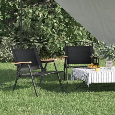 Sillas de camping 2 uds tela Oxford negro 54x43x59 cm de vidaXL, Sillas de jardín - Ref: Foro24-319482, Precio: 86,77 €, Desc...