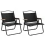 Campingstühle 2 Stk. Oxford-Stoff schwarz 54x43x59 cm von vidaXL, Gartenstühle - Ref: Foro24-319482, Preis: 84,99 €, Rabatt: %