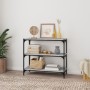 Sonoma-graues Regal aus Sperrholz und Stahl, 80 x 33 x 70,5 cm von vidaXL, Bücherregale und Regale - Ref: Foro24-819340, Prei...