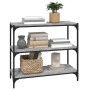Sonoma-graues Regal aus Sperrholz und Stahl, 80 x 33 x 70,5 cm von vidaXL, Bücherregale und Regale - Ref: Foro24-819340, Prei...