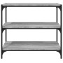 Sonoma-graues Regal aus Sperrholz und Stahl, 80 x 33 x 70,5 cm von vidaXL, Bücherregale und Regale - Ref: Foro24-819340, Prei...