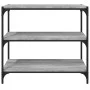 Sonoma gray plywood and steel shelving 80x33x70.5 cm by vidaXL, Bookcases and shelves - Ref: Foro24-819340, Price: 45,94 €, D...