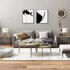 Side tables 2 pcs Sonoma oak wood 40x40x35 cm by vidaXL, Coffee table - Ref: Foro24-819405, Price: 33,93 €, Discount: %