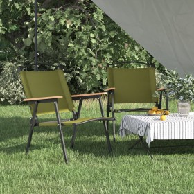 Sillas de camping 2 uds tela Oxford verde 54x55x78 cm de vidaXL, Sillas de jardín - Ref: Foro24-319486, Precio: 102,79 €, Des...