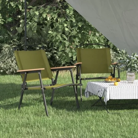 Camping chairs 2 pcs green Oxford cloth 54x55x78 cm by vidaXL, Garden chairs - Ref: Foro24-319486, Price: 100,55 €, Discount: %
