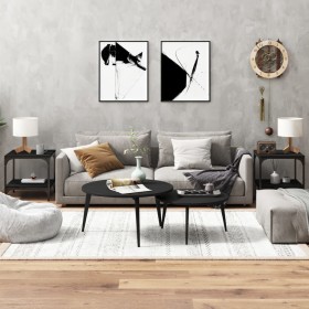 2 black plywood side tables 40x40x40 cm by vidaXL, Coffee table - Ref: Foro24-819378, Price: 41,21 €, Discount: %