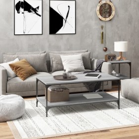Sonoma gray plywood coffee table 80x50x40 cm by vidaXL, Coffee table - Ref: Foro24-819370, Price: 56,79 €, Discount: %