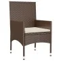 6-piece garden furniture set and brown synthetic rattan cushions by vidaXL, Garden sets - Ref: Foro24-319507, Price: 224,04 €...