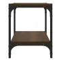 Mueble para TV contrachapada y acero roble marrón 40x33x41 cm de vidaXL, Muebles TV - Ref: Foro24-819306, Precio: 23,23 €, De...