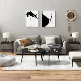 Beistelltische 2 Stück schwarzes Sperrholz 40x40x35 cm von vidaXL, Couchtisch - Ref: Foro24-819403, Preis: 31,45 €, Rabatt: %