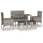 Set mit 6 Gartenmöbeln und Kissen synthetisches Rattangrau von vidaXL, Gartensets - Ref: Foro24-319509, Preis: 235,68 €, Raba...