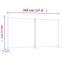 Trennwand mit 2 braunen Stoffbahnen 348x180 cm von vidaXL, Raumteiler - Ref: Foro24-350275, Preis: 34,82 €, Rabatt: %