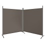 Divider screen with 2 anthracite gray fabric panels 348x180 cm by vidaXL, Room dividers - Ref: Foro24-350276, Price: 34,82 €,...