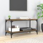 TV-Schrank aus geräuchertem Eichensperrholz und Stahl, 80 x 33 x 41 cm von vidaXL, TV-Möbel - Ref: Foro24-819334, Preis: 44,7...