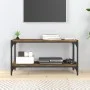 Smoked oak plywood and steel TV cabinet 80x33x41 cm by vidaXL, TV Furniture - Ref: Foro24-819334, Price: 44,10 €, Discount: %