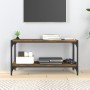 TV-Schrank aus geräuchertem Eichensperrholz und Stahl, 80 x 33 x 41 cm von vidaXL, TV-Möbel - Ref: Foro24-819334, Preis: 44,7...