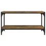 TV-Schrank aus geräuchertem Eichensperrholz und Stahl, 80 x 33 x 41 cm von vidaXL, TV-Möbel - Ref: Foro24-819334, Preis: 44,1...