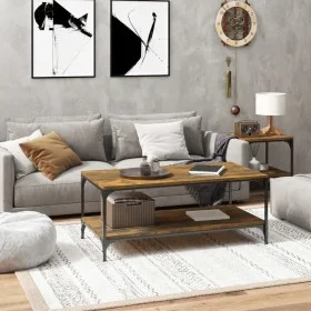 Couchtisch aus geräuchertem Eichensperrholz, 100 x 50 x 40 cm von vidaXL, Couchtisch - Ref: Foro24-819364, Preis: 57,83 €, Ra...