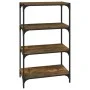 Regal aus Sperrholz und geräuchertem Eichenstahl, 60 x 33 x 100 cm von vidaXL, Bücherregale und Regale - Ref: Foro24-819329, ...