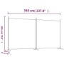 Trennwand mit 2 weißen Stoffbahnen 348x180 cm von vidaXL, Raumteiler - Ref: Foro24-350274, Preis: 37,67 €, Rabatt: %