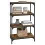 Regal aus Sperrholz und geräuchertem Eichenstahl, 60 x 33 x 100 cm von vidaXL, Bücherregale und Regale - Ref: Foro24-819329, ...