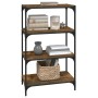 Regal aus Sperrholz und geräuchertem Eichenstahl, 60 x 33 x 100 cm von vidaXL, Bücherregale und Regale - Ref: Foro24-819329, ...