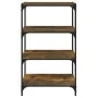 Regal aus Sperrholz und geräuchertem Eichenstahl, 60 x 33 x 100 cm von vidaXL, Bücherregale und Regale - Ref: Foro24-819329, ...