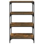 Regal aus Sperrholz und geräuchertem Eichenstahl, 60 x 33 x 100 cm von vidaXL, Bücherregale und Regale - Ref: Foro24-819329, ...