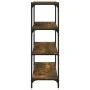 Regal aus Sperrholz und geräuchertem Eichenstahl, 60 x 33 x 100 cm von vidaXL, Bücherregale und Regale - Ref: Foro24-819329, ...