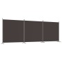 Biombo divisor de 3 paneles de tela marrón 525x180 cm de vidaXL, Divisores de ambientes - Ref: Foro24-350279, Precio: 50,78 €...