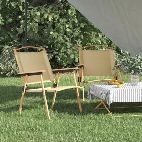 Campingstühle 2 Stück beiges Oxford-Gewebe 54x55x78 cm von vidaXL, Gartenstühle - Ref: Foro24-319484, Preis: 105,51 €, Rabatt: %