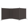 Biombo divisor de 3 paneles de tela marrón 525x180 cm de vidaXL, Divisores de ambientes - Ref: Foro24-350279, Precio: 50,78 €...