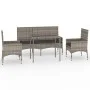 4-piece garden furniture set and gray synthetic rattan cushions by vidaXL, Garden sets - Ref: Foro24-319505, Price: 206,76 €,...