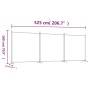 Biombo divisor de 3 paneles de tela marrón 525x180 cm de vidaXL, Divisores de ambientes - Ref: Foro24-350279, Precio: 50,78 €...