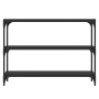 Estantería madera contrachapada y acero negro 100x33x70,5 cm de vidaXL, Librerías y estanterías - Ref: Foro24-819352, Precio:...