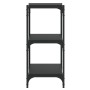 Estantería madera contrachapada y acero negro 100x33x70,5 cm de vidaXL, Librerías y estanterías - Ref: Foro24-819352, Precio:...
