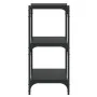 Plywood and black steel shelving 100x33x70.5 cm by vidaXL, Bookcases and shelves - Ref: Foro24-819352, Price: 56,77 €, Discou...