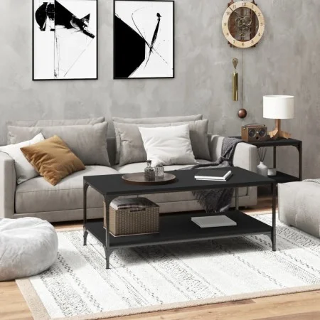 Black plywood coffee table 100x50x40 cm by vidaXL, Coffee table - Ref: Foro24-819362, Price: 55,01 €, Discount: %