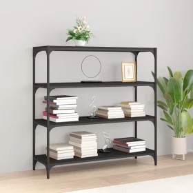 Plywood and black steel shelving 100x33x100 cm by vidaXL, Bookcases and shelves - Ref: Foro24-819357, Price: 64,26 €, Discoun...