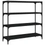 Plywood and black steel shelving 100x33x100 cm by vidaXL, Bookcases and shelves - Ref: Foro24-819357, Price: 64,26 €, Discoun...