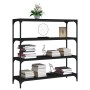 Plywood and black steel shelving 100x33x100 cm by vidaXL, Bookcases and shelves - Ref: Foro24-819357, Price: 65,15 €, Discoun...