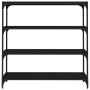 Plywood and black steel shelving 100x33x100 cm by vidaXL, Bookcases and shelves - Ref: Foro24-819357, Price: 65,15 €, Discoun...