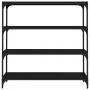 Plywood and black steel shelving 100x33x100 cm by vidaXL, Bookcases and shelves - Ref: Foro24-819357, Price: 64,26 €, Discoun...