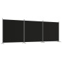 Divider screen with 3 black fabric panels 525x180 cm by vidaXL, Room dividers - Ref: Foro24-350281, Price: 48,40 €, Discount: %