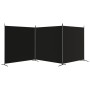 Divider screen with 3 black fabric panels 525x180 cm by vidaXL, Room dividers - Ref: Foro24-350281, Price: 48,40 €, Discount: %
