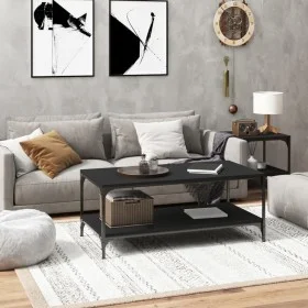 Mesa de centro madera contrachapada negro 80x50x40 cm de vidaXL, Mesas de centro - Ref: Foro24-819367, Precio: 53,77 €, Descu...